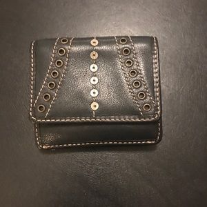 FOSSIL wallet, black leather